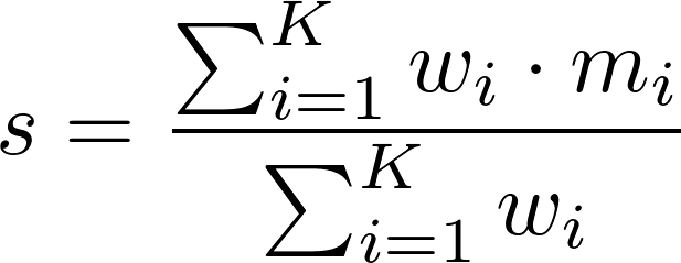 weighted sum formula