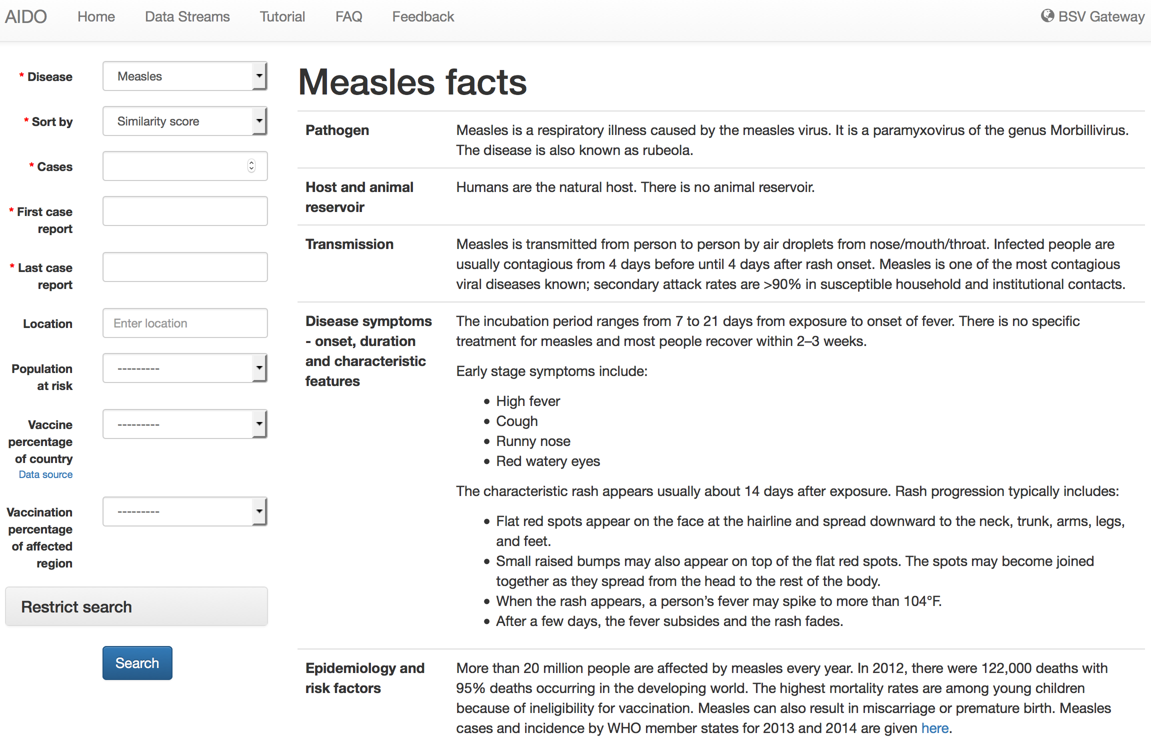 measles fact sheet